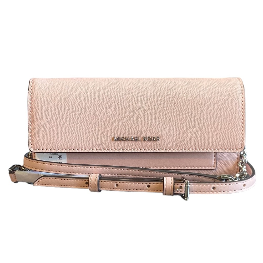 MICHAEL Michael Kors Jet Set Medium 2 in 1 Wallet-On-A-Chain Leather Crossbody